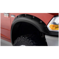 Bushwacker 50047-02 Black Pocket/Rivet Style Smooth Finish Front Fender Flares for 2010-2018 Dodge Ram 2500 3500 (Excludes R/T)