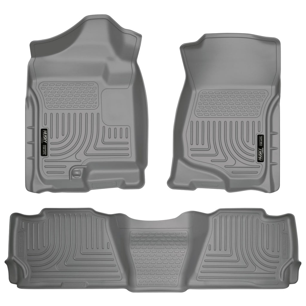 Husky Liners 98252 | Husky Liners Front & 2nd Seat Floor Liners, Fits 07-14 ESCALADE/TAHOE/YUKON(NOT HYBRID)W/2ND ROW BUCKET FRONT & 2ND SEAT FLOOR LINER GREY