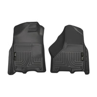 Husky Liners 18001 | Husky Liners Front Floor Liners, Fits 09-17 RAM 1500/2500/3500 W/ONE OR TWO CARPET HOOKS FRONT FLOOR LINERS BLACK