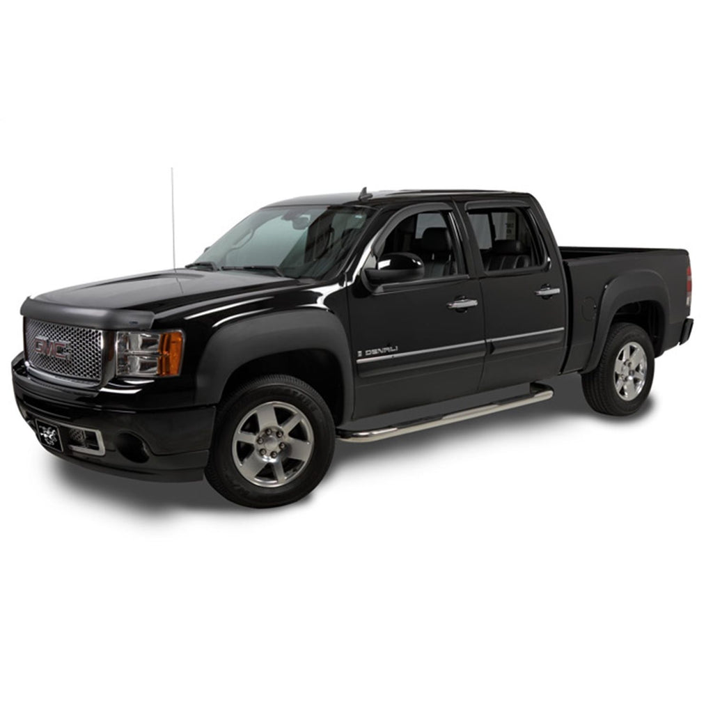 Stampede 8513-2 Black Trail Riderz Smooth Finish 4-Piece Fender Flare for 2007-2013 GMC Sierra 1500 | Fits 69.3 In. Bed