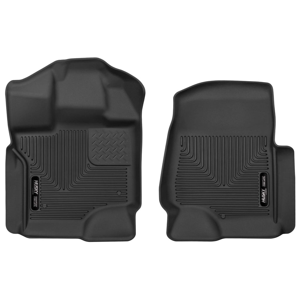 Husky Liners 53361 | Husky Liners Front Floor Liners, Fits 17-C SUPER DUTY F250/F350/F450 CREW CAB FRONT FLOOR LINERS X-ACT CONTOUR SERIES BLACK