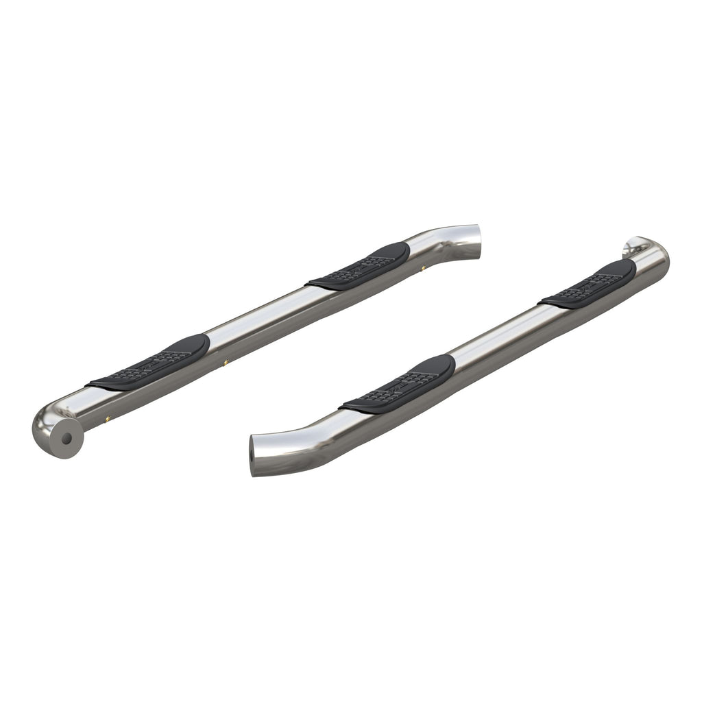 3" Round Polished Stainless Side Bars Select Nissan Titan XD