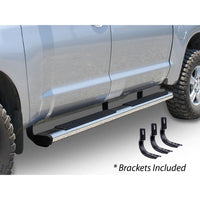 6" OE Xtreme Side Steps with Mounting Brackets Kit - Polished Stainless Finish