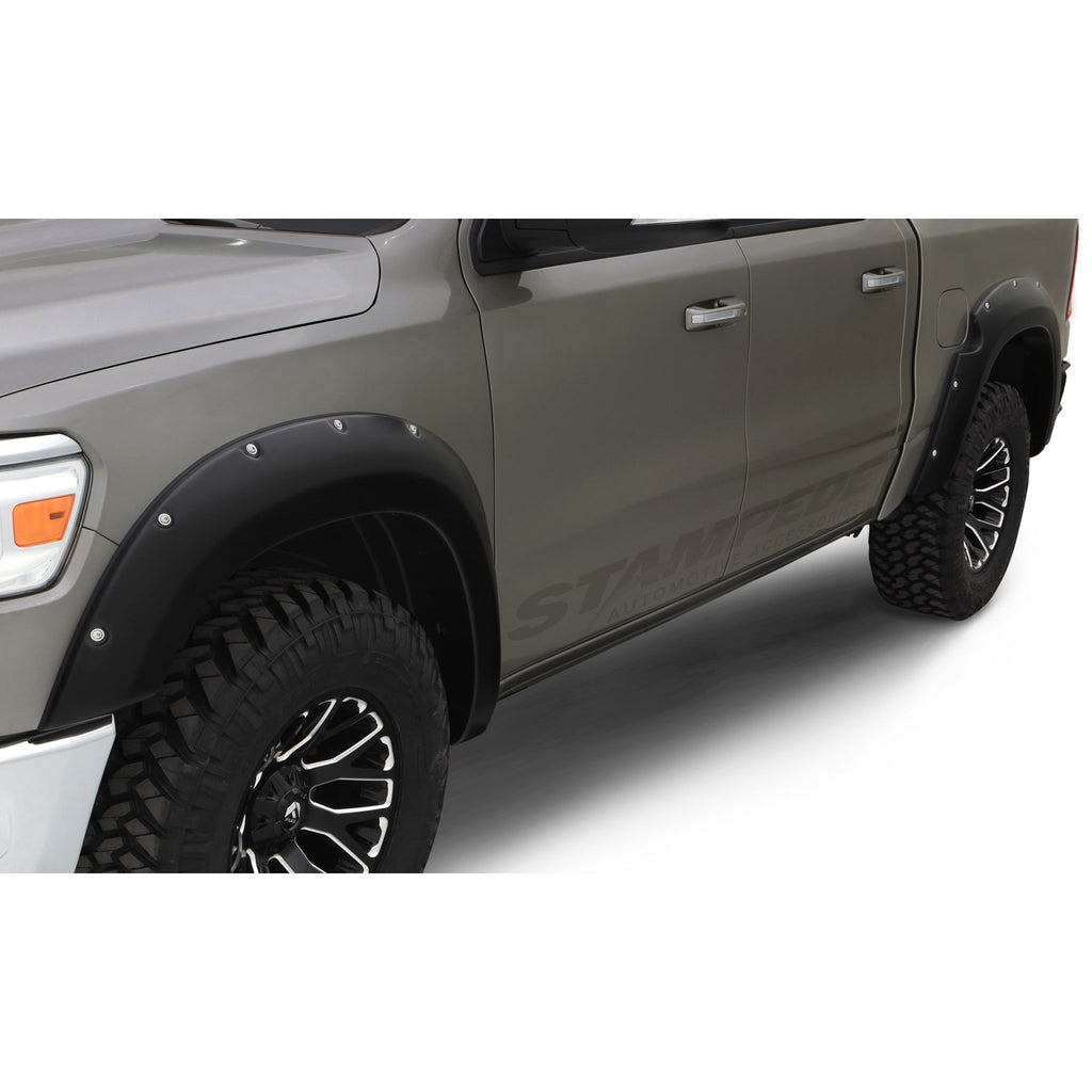 Stampede 8419-5 Black Ruff Riderz Textured Finish 4-Piece Fender Flare for 2002-2008 Dodge Ram 1500 2003-2009 Dodge Ram 2500/3500 | Fits 96.0/97.9/98.3 In. Bed