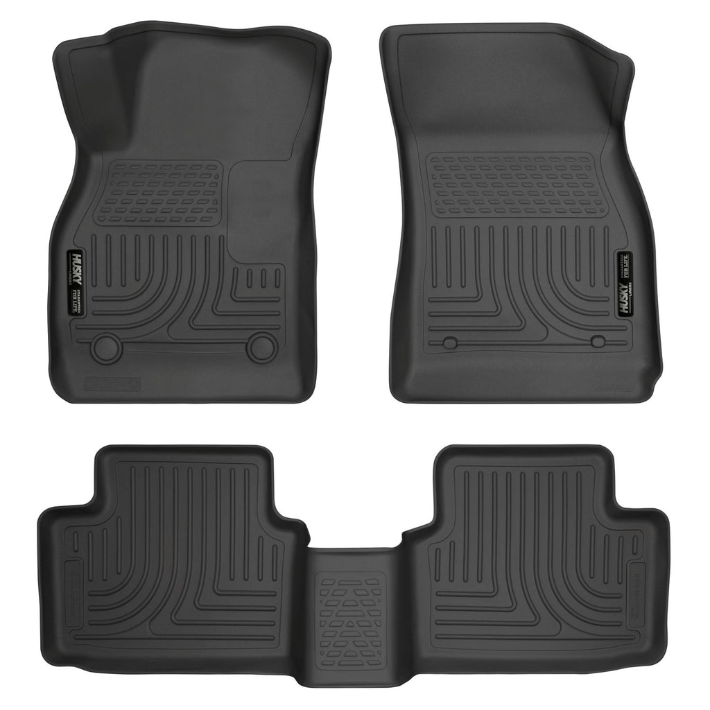Husky Liners 98191 | Husky Liners Front & 2nd Seat Floor Liners, Fits 13-15 MALIBU FRONT & 2ND SEAT FLOOR LINERS BLACK