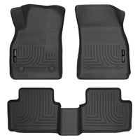 Husky Liners 98191 | Husky Liners Front & 2nd Seat Floor Liners, Fits 13-15 MALIBU FRONT & 2ND SEAT FLOOR LINERS BLACK