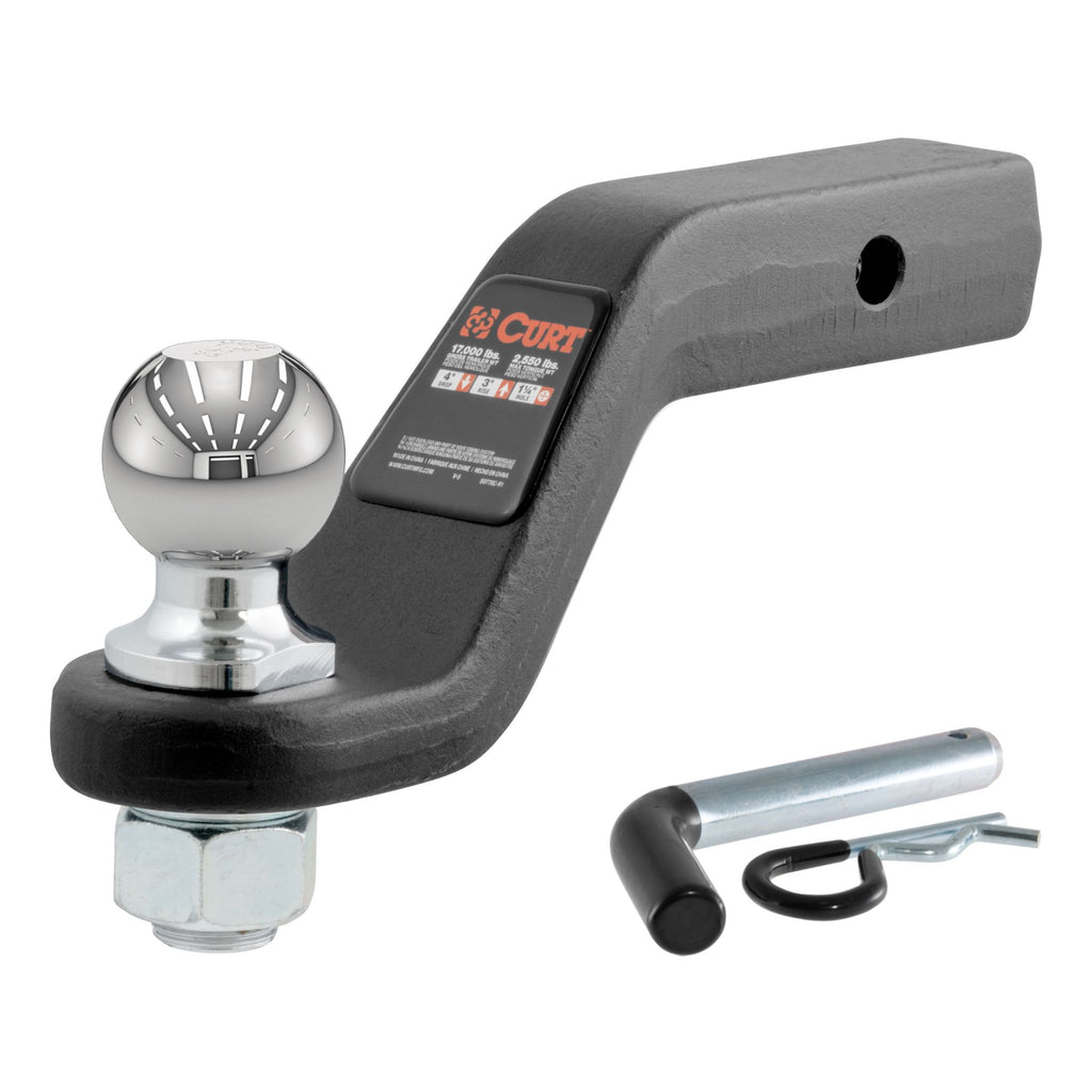 Loaded Forged Ball Mount with 2-5/16" Ball (2" Shank 15000 lbs. 4" Drop)
