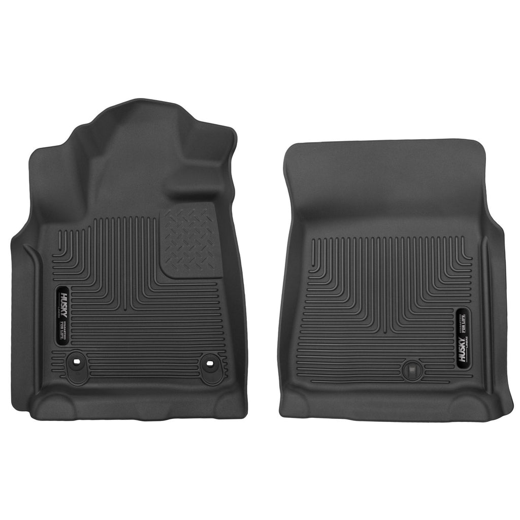 Husky Liners 53711 | Husky Liners Front Floor Liners, Fits 12-17 TUNDRA CREW/EXT/STD CAB FRONT FLOOR LINERS X-ACT CONTOUR SERIES BLACK