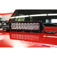 Go Rhino - 732100T - Jeep Wrangler JL & JLU Center Hood Mount 10in Double Row LED Bar