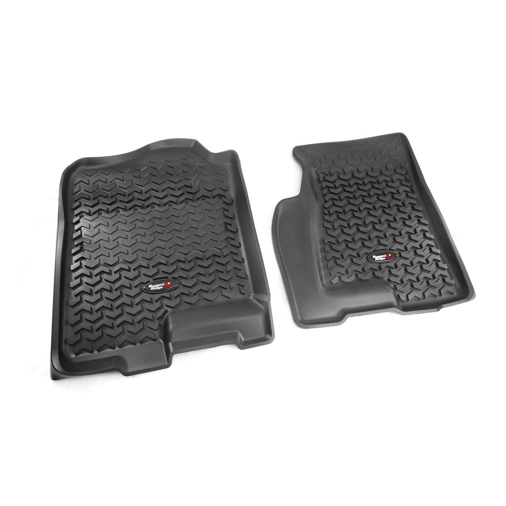 Rugged Ridge 82901.02 | Floor Liners, Front, Black; 99-06 GM Fullsize Pickup/SUV