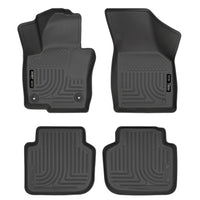 Husky Liners 98681 | Husky Liners Front & 2nd Seat Floor Liners, Fits 12-15 PASSAT CUSTOM MOLDED FRONT & 2ND SEAT FLOOR LINERS BLACK