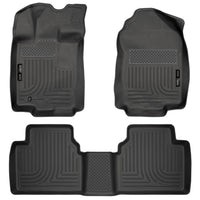 Husky Liners 98361 | Husky Liners Front & 2nd Seat Floor Liners, Fits 10-12 FUSION/MILAN/06-12 ZEPHYR/10-12 MKZ CUSTOM MOLDED FRONT & 2ND SEAT LINER BLACK