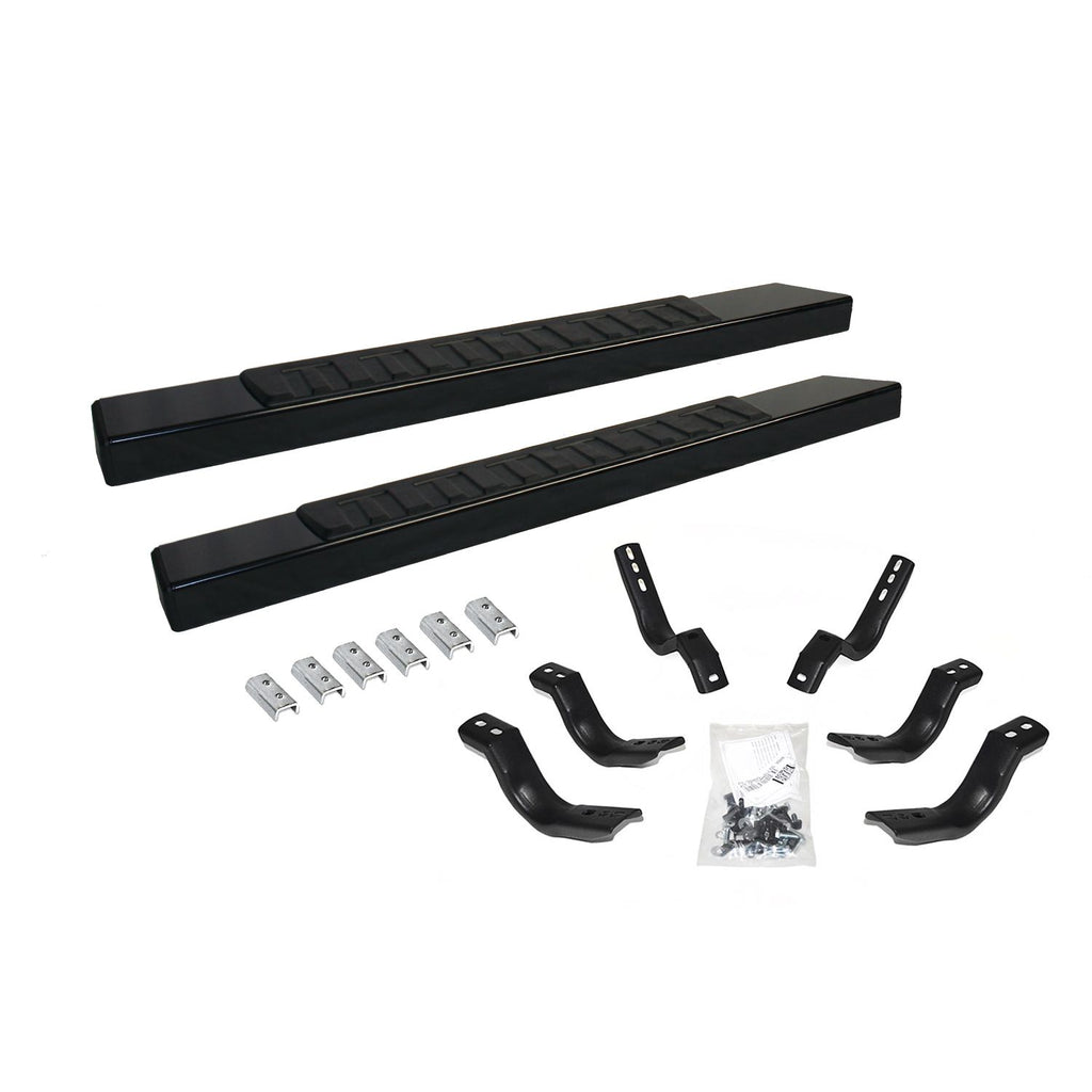 6" OE Xtreme Side Steps with Mounting Brackets Kit - Textured Black Finish
