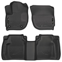 Husky Liners 99491 | Husky Liners Front & 2nd Seat Floor Liners, Fits 15-C FIT FRONT & 2ND SEAT FLOOR LINERS WEATHERBEATER SERIES BLACK