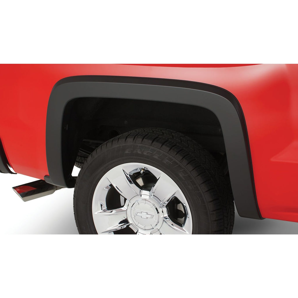 Bushwacker 40088-02 Black OE-Style Smooth Finish Rear Fender Flares for 2007-2013 Chevrolet Silverado 1500; Fits 69.3 In. Bed