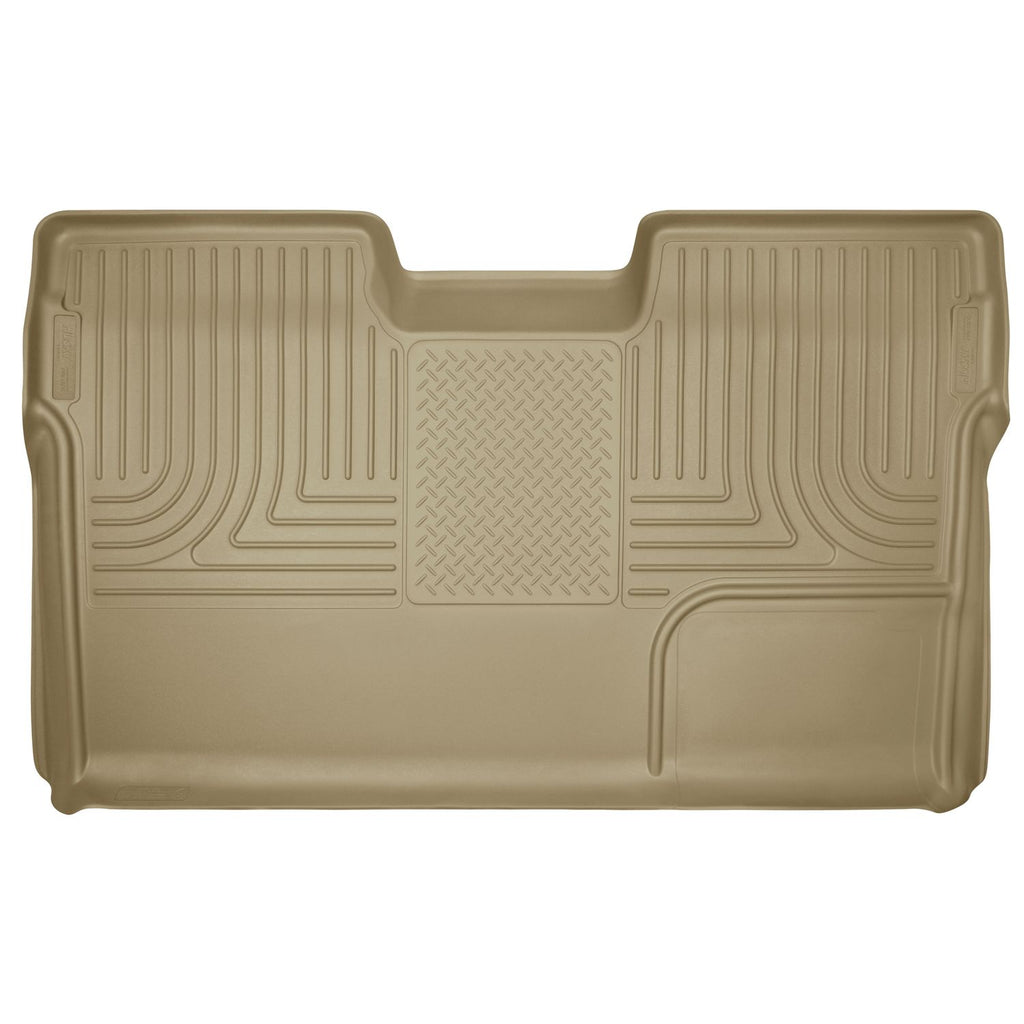 Husky Liners 19333 | Husky Liners 2nd Seat Floor Liner (Full Coverage), Fits 09-14 F150 CREW CAB CUSTOM MOLDED WEATHERBEATER 2ND SEAT FLOOR LINER TAN
