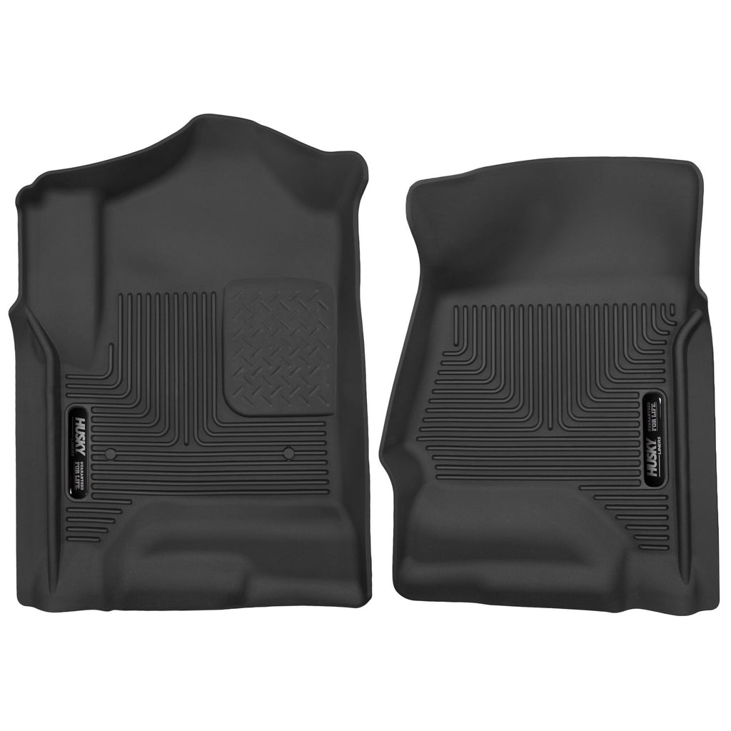 Husky Liners 53111 | Husky Liners Front Floor Liners, Fits 14-19 SILVERADO/SIERRA/SUBURBAN/TAHOE/YUKON FRONT XACT LINERS BLACK