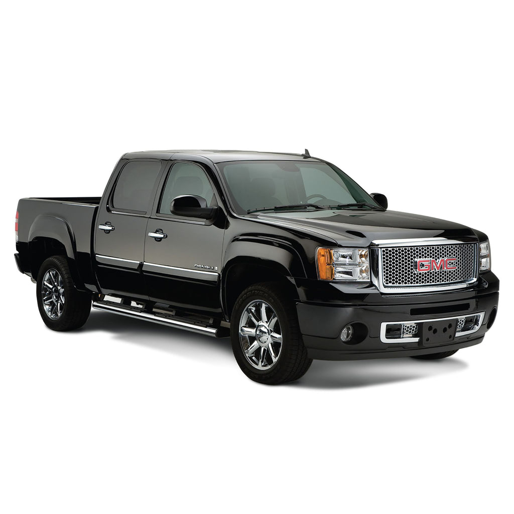 Bushwacker 40926-02 Black OE-Style Smooth Finish 4-Piece Fender Flare Set for 2007-2013 Sierra 1500; 2007-2014 Sierra 2500 HD; Fits 78 78.7 97.6 In. Bed
