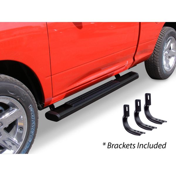 Go Rhino - 686418052B - 6in OE Xtreme Black Steel SideSteps Kit - 52in Long bars + Brackets