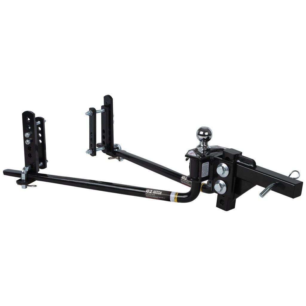 e2 10K round-bar weight distributing hitch with built-in sway control.