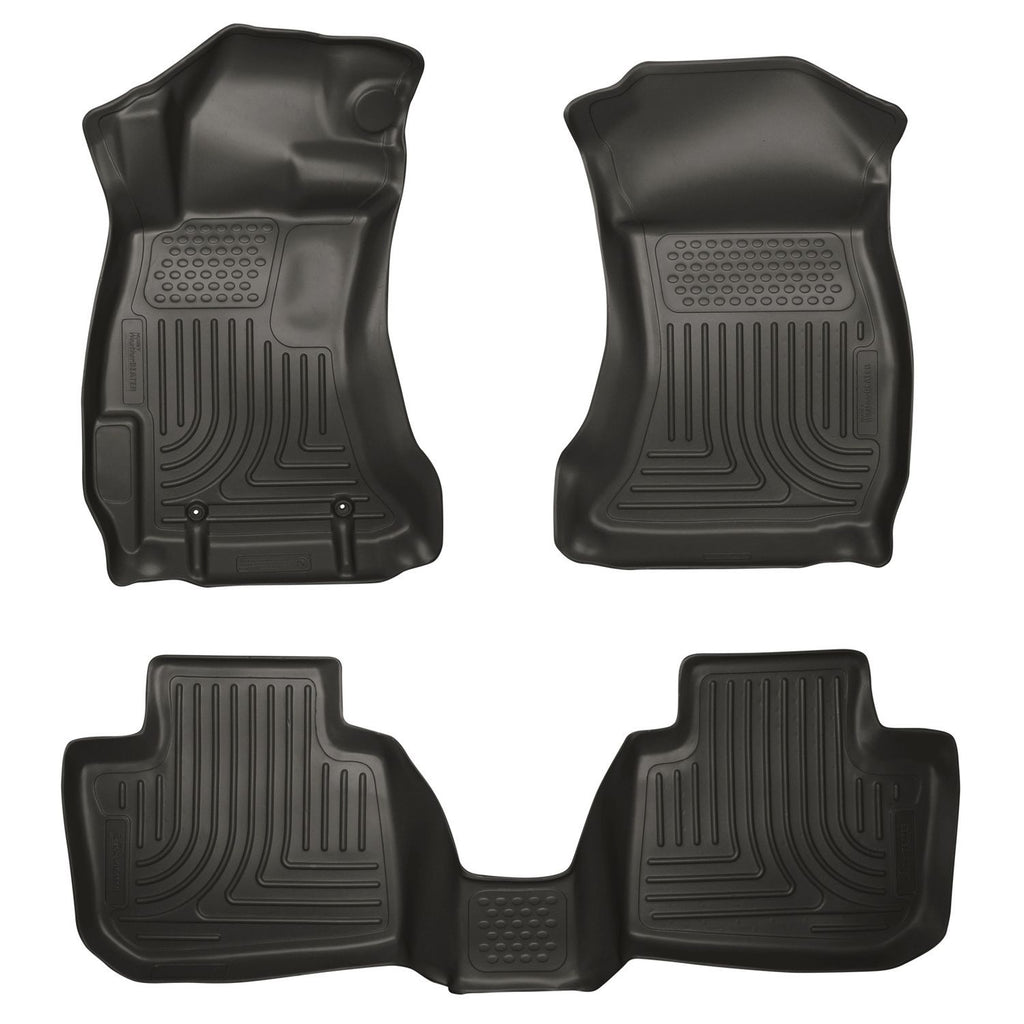 Husky Liners 99841 | Husky Liners Front & 2nd Seat Floor Liners, Fits 13-14 SUBARU LEGACY/OUTBACK WEATHERBEATER FRONT & 2ND SEAT FLOOR LINERS BLACK