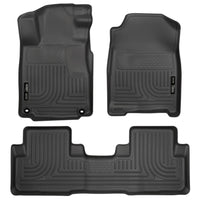 Husky Liners 98451 | Husky Liners Front & 2nd Seat Floor Liners, Fits 12-15 CRV CUSTOM MOLDED FRONT & 2ND SEAT FLOOR LINERS BLACK