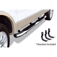 Go Rhino - 685404687CC - 5in OE Xtreme Composite SideSteps Kit + 4 Brackets Per Side (Gas Only)