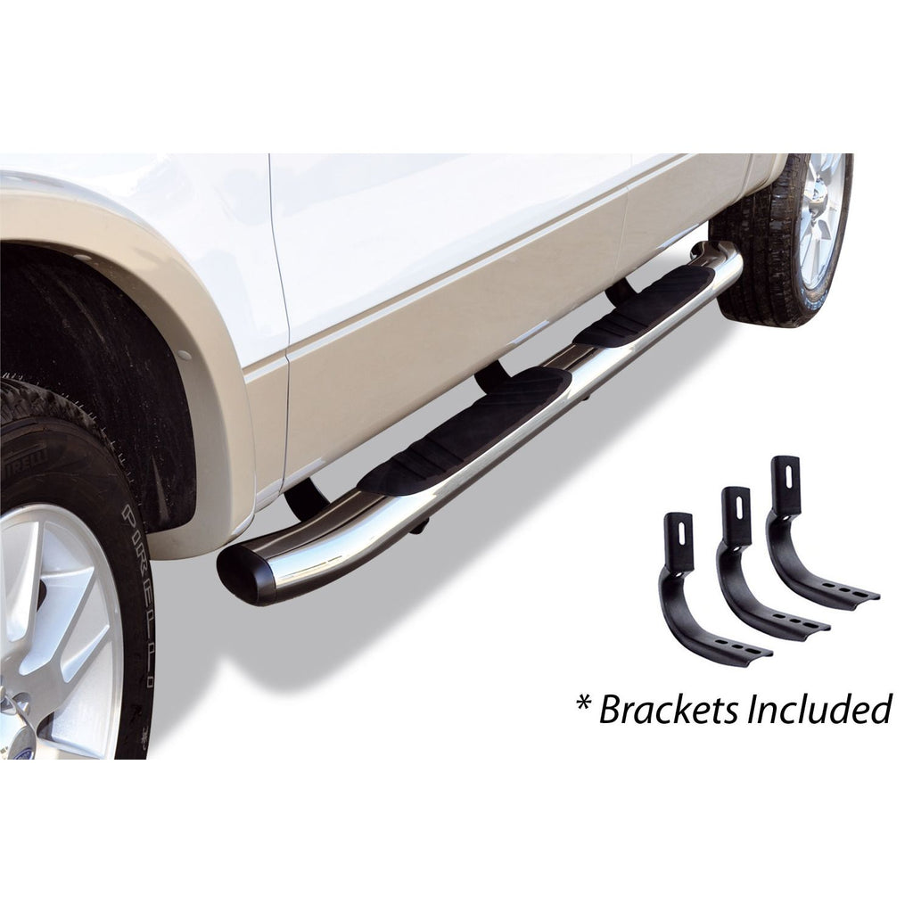 Go Rhino - 685412687CC - 5in OE Xtreme Composite SideSteps Kit - 87in Long Chrome + Mounting Brackets