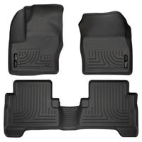 Husky Liners 99741 | Husky Liners Front & 2nd Seat Floor Liners, Fits 13-C ESCAPE WEATHERBEATER FRONT & 2ND SEAT FLOOR LINER BLACK