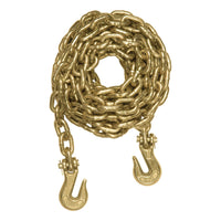 14' Transport Binder Safety Chain with 2 Clevis Hooks (26400 lbs Yellow Zinc)