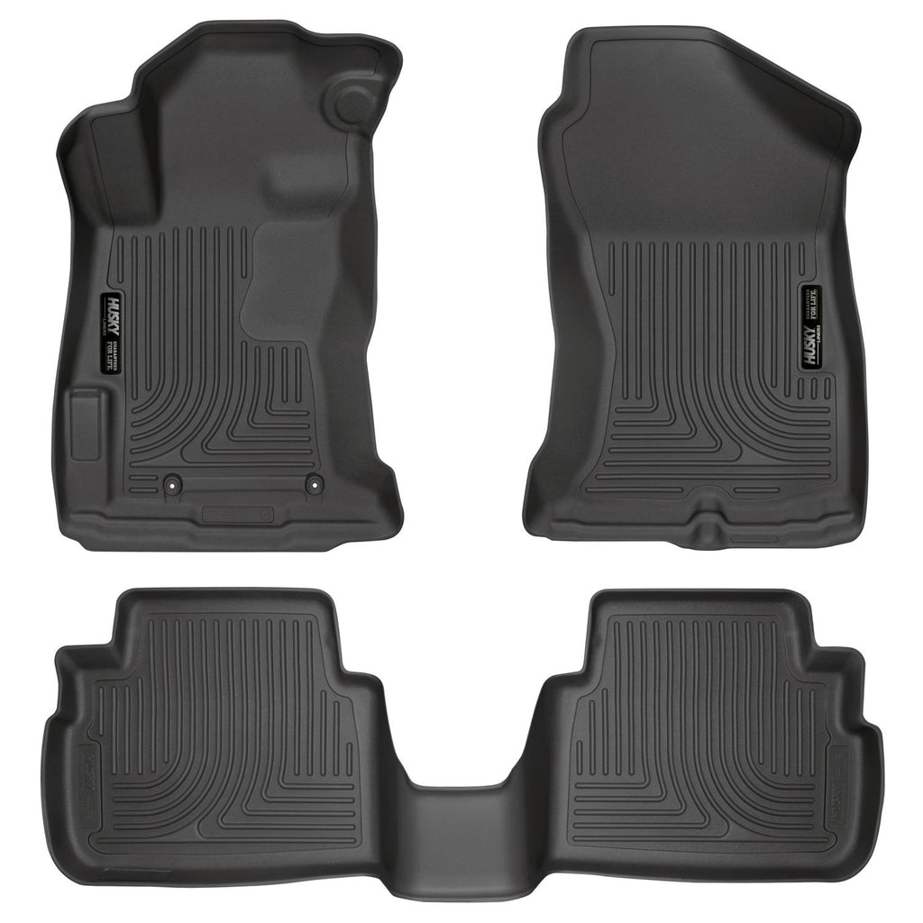 Husky Liners 99661 | Husky Liners Front & 2nd Seat Floor Liners, Fits 17-C CROSSTREK/IMPREZA WEATHERBEATER SERIES BLACK