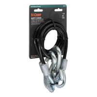 44" Safety Cables with 2 Snap Hooks (7500 lbs Vinyl-Coated 2-Pack)