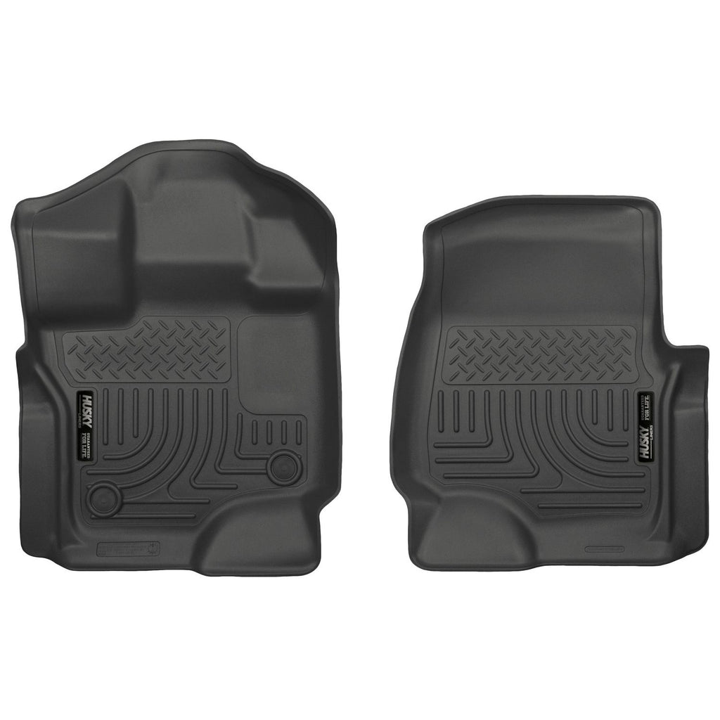 Husky Liners 18361 | Husky Liners Front Floor Liners, Fits 15-C F150 SUPERCREW/SUPERCAB FRONT FLOOR LINERS WEATHERBEATER SERIES BLACK