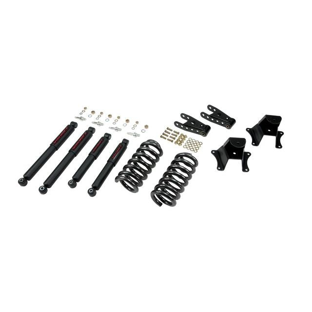 BELLTECH 703ND LOWERING KITS  Front And Rear Complete Kit W/ Nitro Drop 2 Shocks 1973-1987 Chevrolet C10 2 in. F/4 in. R drop W/ Nitro Drop II Shocks
