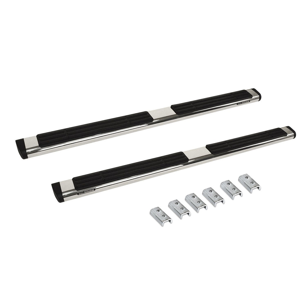 6" OE Xtreme Side Steps with Mounting Brackets Kit - Polished Stainless Finish