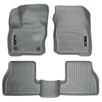 Husky Liners 99772 | Husky Liners Front & 2nd Seat Floor Liners, Fits 16-17 FOCUS S/SE/SEL/ST/TITANIUM WEATHERBEATER SERIES GREY