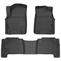 Husky Liners 98611 | Husky Liners Front & 2nd Seat Floor Liners, Fits 11-15 QX56 CUSTOM MOLDED FRONT/2ND SEAT FLOOR LINERS WEATHERBEATER BLACK