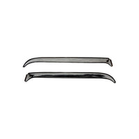 Auto Ventshade 12102 Ventshade With Stainless Steel Finish 2-Piece Set For 1995-1997 Paccar/Kenworth K100 T600A T800 W900