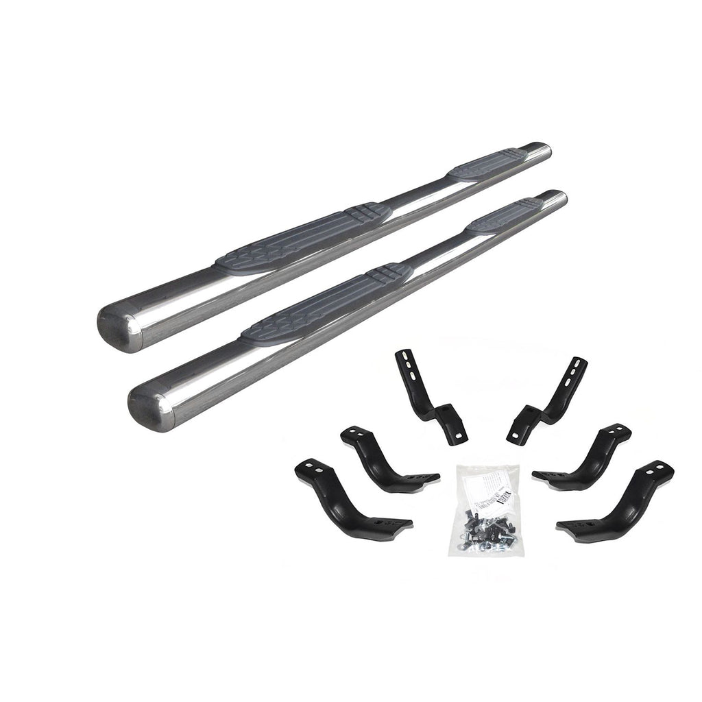 4" 1000 Series Side Steps with Mounting Brackets - Double Cab Only