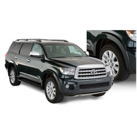 Bushwacker 30912-02 Black OE-Style Smooth Finish 4-Piece Fender Flare Set for 2008-2015 Toyota Sequoia w/Factory Mudflaps