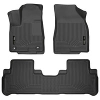 Husky Liners 99601 | Husky Liners Front & 2nd Seat Floor Liners, Fits 14-16 HIGHLANDER LE/LIMITED/XLE FRONT/2ND SEAT FLOOR LINERS BLACK
